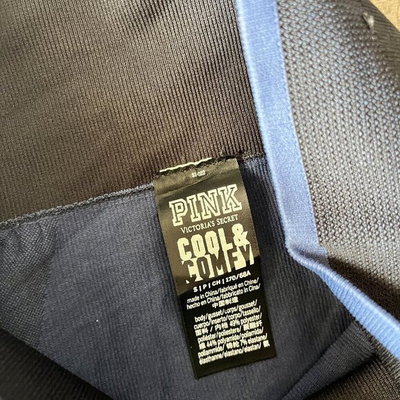 Victoria's Secret PINK Blue & Black Cool & Comfy Leggings S - Picture 3 of 5